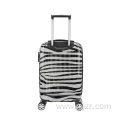 Compartment abs pc Zebra suitcase